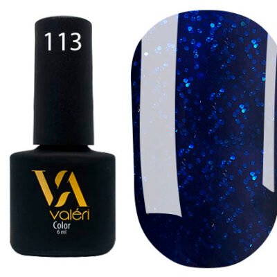113 VALERI COLOR ΗΜΙΜΟΝΙΜΟ ΒΕΡΝΙΚΙ BLUE 6ml